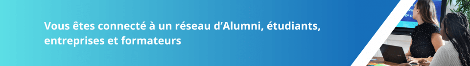 Être connecté à 2000 Alumni, 350 étudiants, 1500 entreprises, 50 formateurs via un réseau social dédié ! 