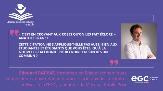 Portrait Edouard RAPPAZ, formateur à l'EGC 