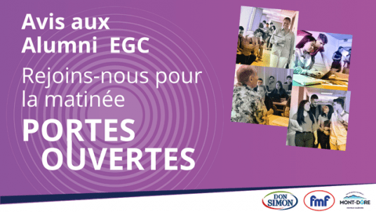 Alumni  viens animer l'atelier partage d'expérience ou entreprenariat lors de la matinée portes ouvertes ! 